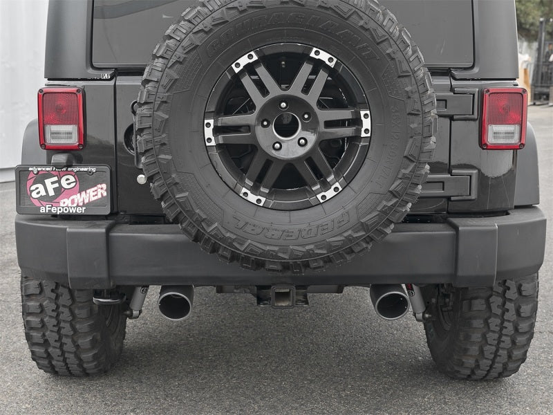 aFe Rebel Series 2.5in 409 SS Axle-Back Exhaust w/ Black Tips 2007+ Jeep Wrangler (JK) V6 3.6L/3.8L aFe Rebel Series 2.5in 409 SS Axle-Back Exhaust w/ Black Tips 2007+ Jeep Wrangler (JK) V6 3.6L/3.8L