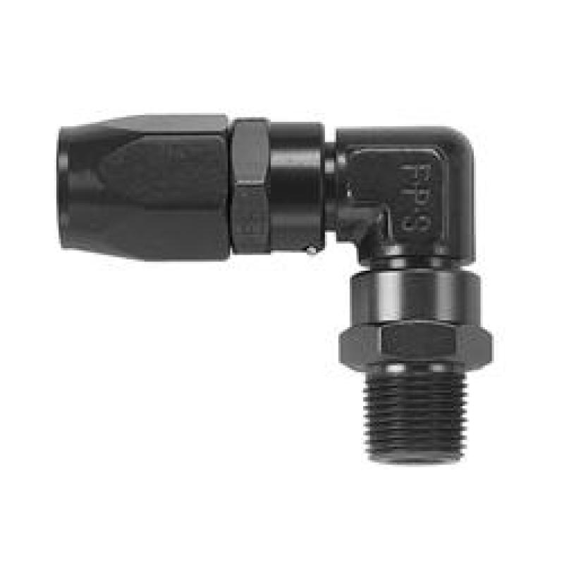 Fragola -10AN x 90 Degree x 3/4-16 (8) Hose End - Black Fragola -10AN x 90 Degree x 3/4-16 (8) Hose End - Black