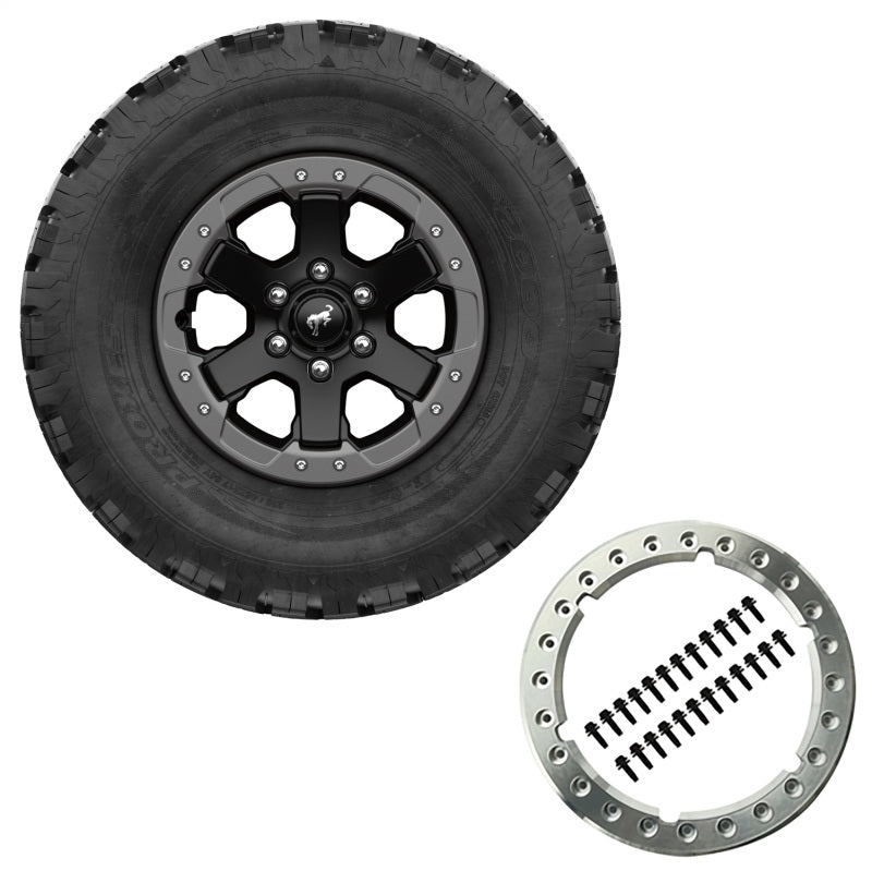 Ford Racing 2021 Bronco 17x8.0 Beadlock Carbonized Gray Badlands Wheel Kit Ford Racing 2021 Bronco 17x8.0 Beadlock Carbonized Gray Badlands Wheel Kit