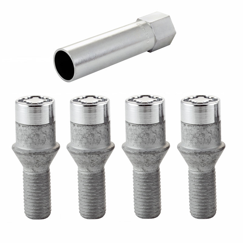 McGard Wheel Lock Bolt Set - 4pk. (Tuner / Cone Seat) M12X1.5 / 17mm Hex / 22.4mm Shank L. - Chrome McGard Wheel Lock Bolt Set - 4pk. (Tuner / Cone Seat) M12X1.5 / 17mm Hex / 22.4mm Shank L. - Chrome