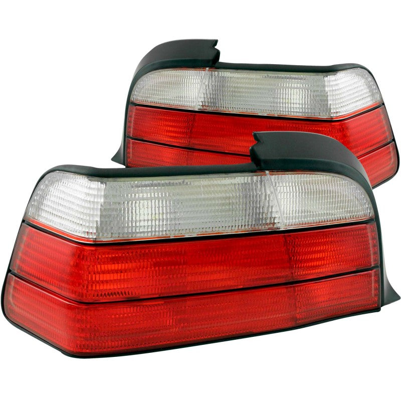 ANZO 1992-1998 BMW 3 Series E36 Coupe/Convertable Taillights Red/Clear ANZO 1992-1998 BMW 3 Series E36 Coupe/Convertable Taillights Red/Clear