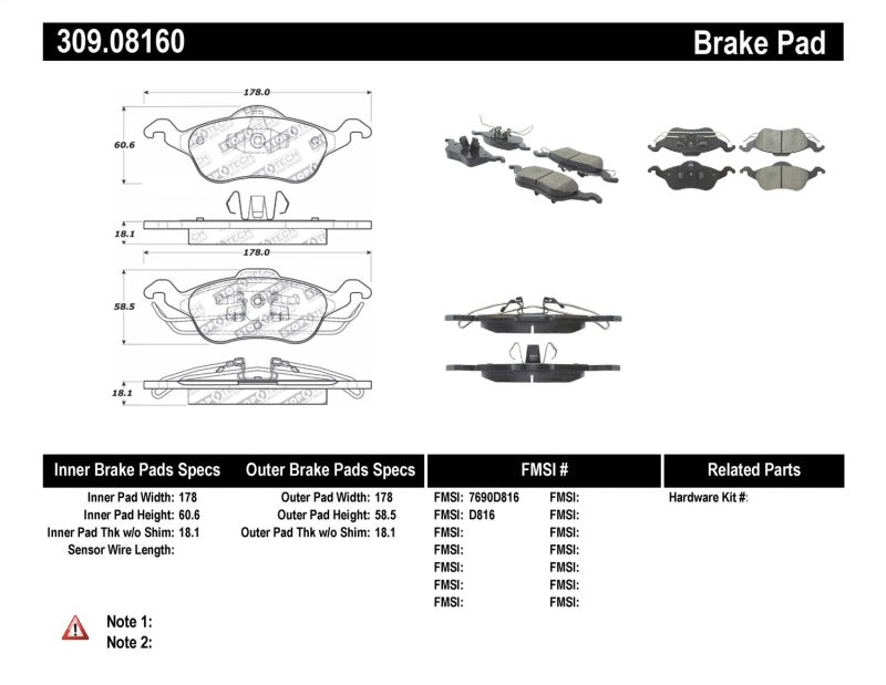 StopTech Performance Brake Pads StopTech Performance Brake Pads
