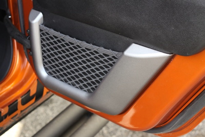 Rugged Ridge 11-18 Jeep Wrangler JK 2nd Row Charcoal Door Net Trim Rugged Ridge 11-18 Jeep Wrangler JK 2nd Row Charcoal Door Net Trim