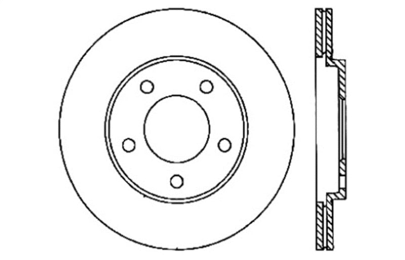 StopTech 05-10 Ford Mustang Slotted & Drilled Right Rear Rotor StopTech 05-10 Ford Mustang Slotted & Drilled Right Rear Rotor