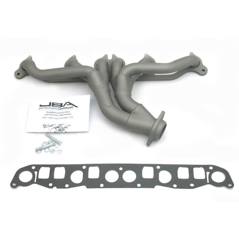 JBA 91-99 Jeep 4.0L 1-1/2in Primary Ti Ctd Cat4Ward Header JBA 91-99 Jeep 4.0L 1-1/2in Primary Ti Ctd Cat4Ward Header