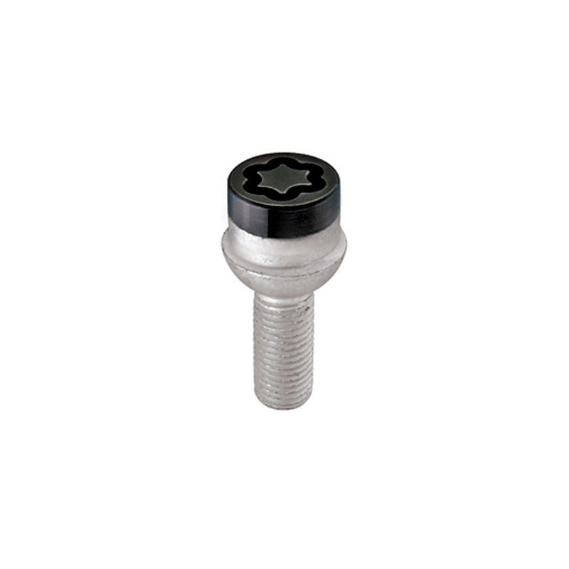 McGard Wheel Lock Bolt Set - 4pk. (Radius Seat) M14X1.5 / 17mm Hex / 26.7mm Shank Length - Black McGard Wheel Lock Bolt Set - 4pk. (Radius Seat) M14X1.5 / 17mm Hex / 26.7mm Shank Length - Black