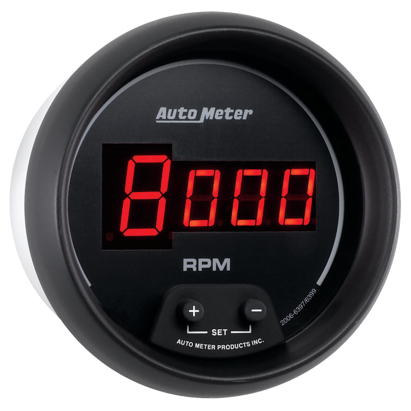 AutoMeter Gauge Tach 3-3/8in. 10K RPM In-Dash Digital Black Dial W/ Red Led AutoMeter Gauge Tach 3-3/8in. 10K RPM In-Dash Digital Black Dial W/ Red Led
