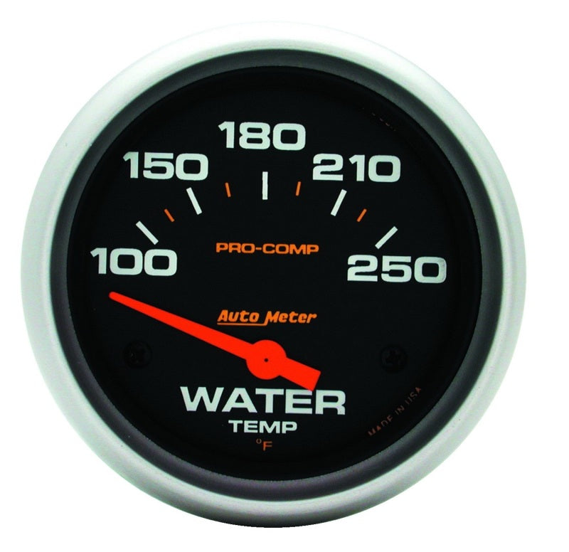 Autometer Pro-Comp 2 5/8in 100-250 Deg F Short Sweep Electric Water Temp Gauge Autometer Pro-Comp 2 5/8in 100-250 Deg F Short Sweep Electric Water Temp Gauge