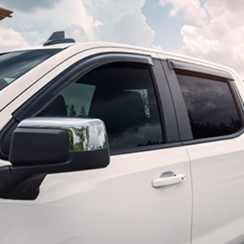 EGR 2019 Chevy 1500 Crew Cab Tape-On Window Visors - Set of 4 Dark Smoke EGR 2019 Chevy 1500 Crew Cab Tape-On Window Visors - Set of 4 Dark Smoke
