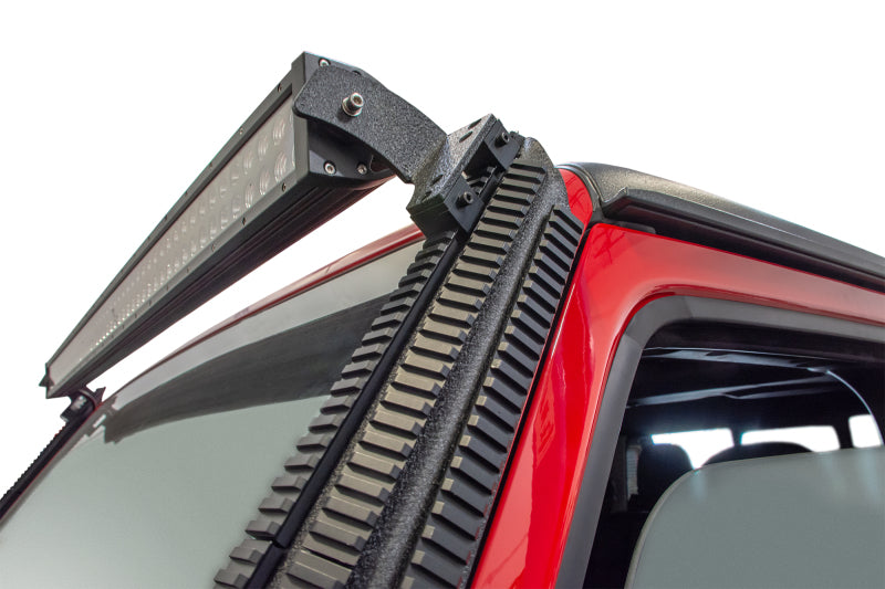 DV8 Offroad 2018+ JL/Gladiator Picatinny Rail A-Pillar Pod LED Light Mount DV8 Offroad 2018+ JL/Gladiator Picatinny Rail A-Pillar Pod LED Light Mount
