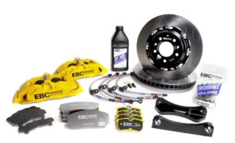 EBC Racing 14-19 BMW M3 F80/F82/F87 3.0T Yellow Apollo-4 380mm Rotors Front Big Brake Kit EBC Racing 14-19 BMW M3 F80/F82/F87 3.0T Yellow Apollo-4 380mm Rotors Front Big Brake Kit