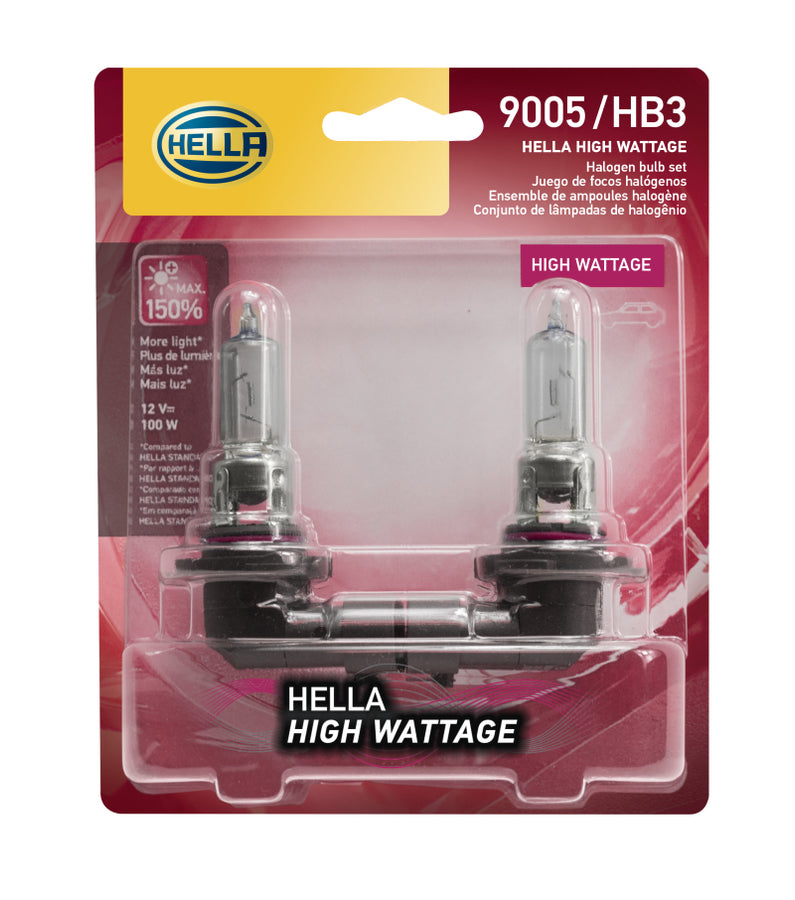 Hella HB3 9005 12V 100W P2OD T4 High Wattage Bulbs (Pair) Hella HB3 9005 12V 100W P2OD T4 High Wattage Bulbs (Pair)