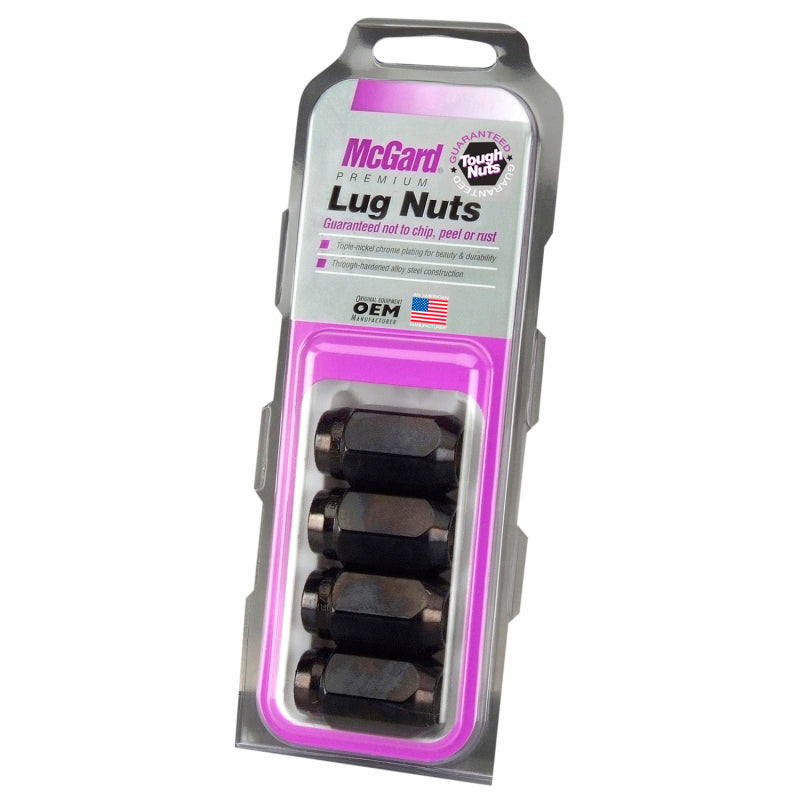 McGard Hex Lug Nut (Cone Seat) 1/2-20 / 13/16 Hex / 1.5in. Length (4-Pack) - Black McGard Hex Lug Nut (Cone Seat) 1/2-20 / 13/16 Hex / 1.5in. Length (4-Pack) - Black
