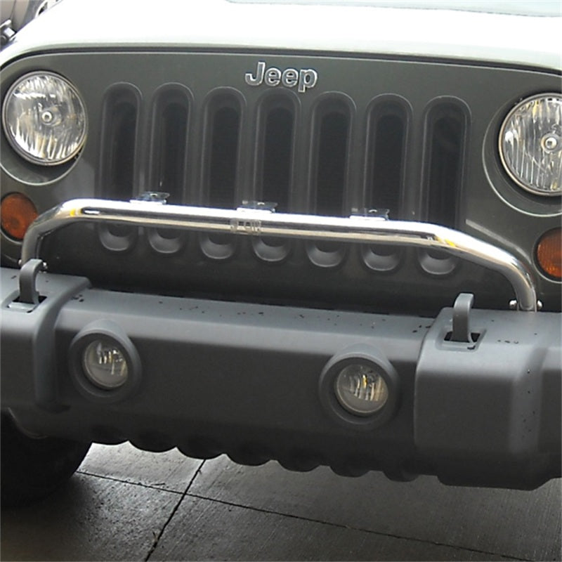 Rugged Ridge 07-18 Jeep Wrangler JK Stainless Steel Bumper Mounted Light Bar Rugged Ridge 07-18 Jeep Wrangler JK Stainless Steel Bumper Mounted Light Bar