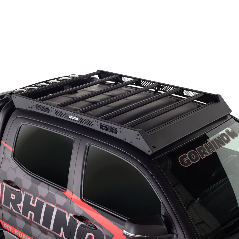 Go Rhino 16-23 Toyota Tacoma DC Ceros Low Profile Roof Rack - Tex. Blk Go Rhino 16-23 Toyota Tacoma DC Ceros Low Profile Roof Rack - Tex. Blk