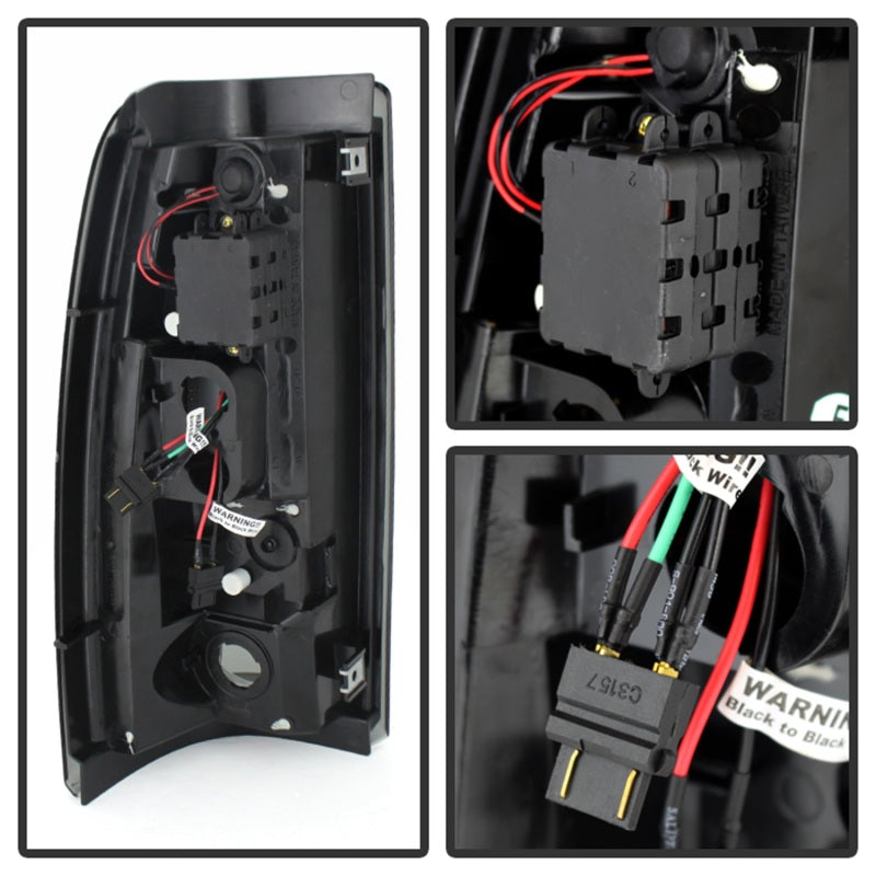 Spyder Chevy Silverado 1500 99-02 (Not Fit Stepside) LED Tail Lights Blk Smke ALT-YD-CS99-LED-BSM Spyder Chevy Silverado 1500 99-02 (Not Fit Stepside) LED Tail Lights Blk Smke ALT-YD-CS99-LED-BSM