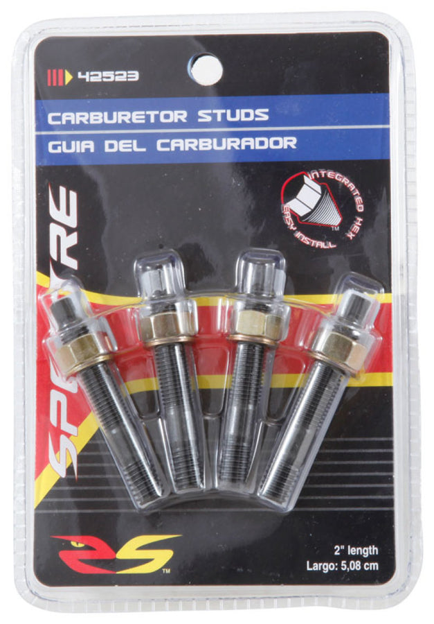 Spectre Carburetor Stud Kit w/Hardware 2in. Spectre Carburetor Stud Kit w/Hardware 2in.