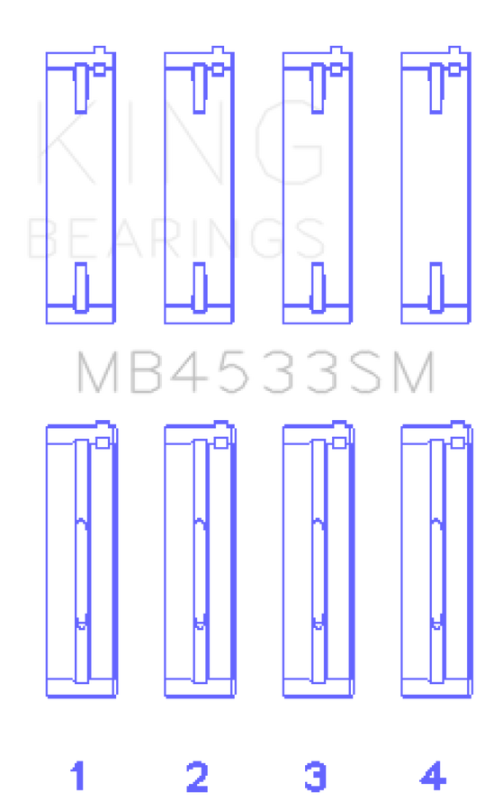 King Audi 2.1L/2.2L 10V/20V 5cyl Turbo (Size STD) Main Bearing Set King Audi 2.1L/2.2L 10V/20V 5cyl Turbo (Size STD) Main Bearing Set