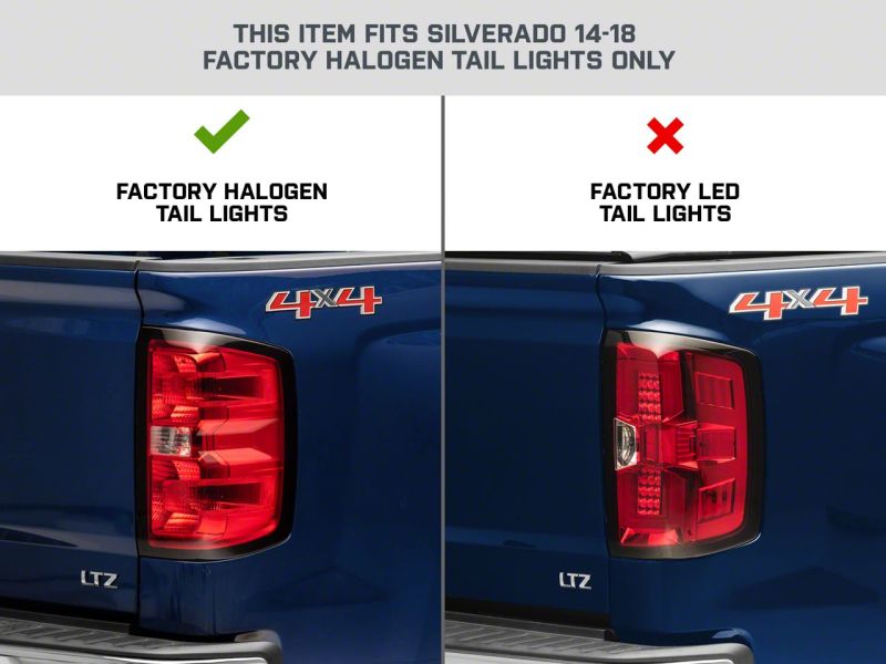Raxiom 14-18 Chevrolet Silverado 1500 LED Taillights w/ SEQL Turn Signals- Blk Housing (Clear Lens) Raxiom 14-18 Chevrolet Silverado 1500 LED Taillights w/ SEQL Turn Signals- Blk Housing (Clear Lens)