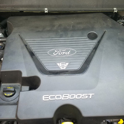 J&L 17-19 Ford Fusion Sport 2.7L Passenger Side Oil Separator 3.0 - Clear Anodized