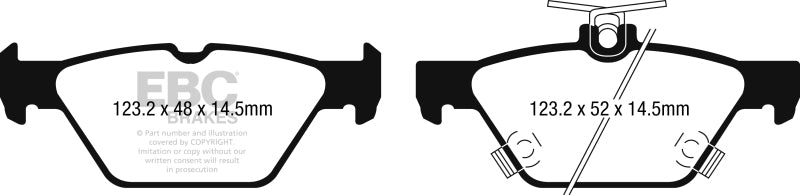 EBC 15-17 Subaru Legacy 2.5L/3.6L Redstuff Rear Brake Pads EBC 15-17 Subaru Legacy 2.5L/3.6L Redstuff Rear Brake Pads