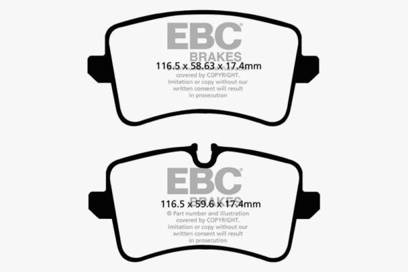 EBC 11 Audi A6 2.0 Turbo Ultimax2 Rear Brake Pads EBC 11 Audi A6 2.0 Turbo Ultimax2 Rear Brake Pads