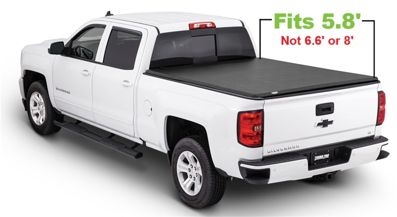 Tonno Pro 14-19 Chevy Silverado 1500 5.8ft Fleetside Tonno Fold Tri-Fold Tonneau Cover Tonno Pro 14-19 Chevy Silverado 1500 5.8ft Fleetside Tonno Fold Tri-Fold Tonneau Cover