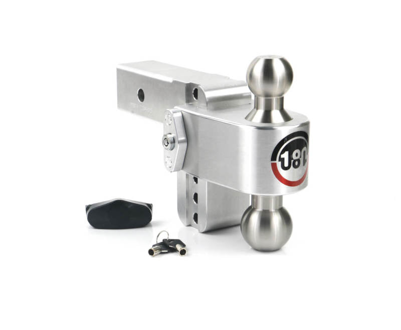Weigh Safe 180 Hitch 4in Drop Hitch & 2.5in Shank (10K/18.5K GTWR) - Aluminum Weigh Safe 180 Hitch 4in Drop Hitch & 2.5in Shank (10K/18.5K GTWR) - Aluminum