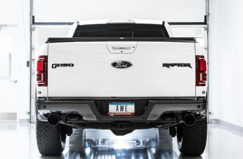 AWE Tuning 2017+ Ford Raptor 0 FG Performance Exhaust System - w/ Diamond Black Tips AWE Tuning 2017+ Ford Raptor 0 FG Performance Exhaust System - w/ Diamond Black Tips