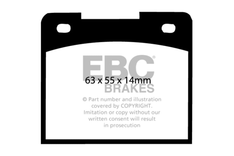 EBC 66-68 Volvo 140 1.8 Greenstuff Rear Brake Pads EBC 66-68 Volvo 140 1.8 Greenstuff Rear Brake Pads
