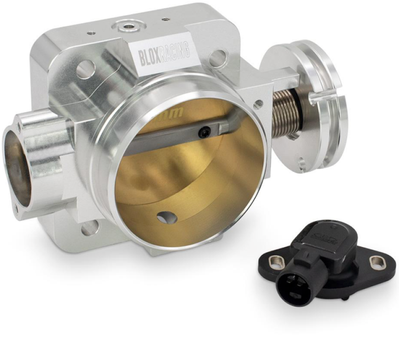 BLOX Racing Honda B/D/H/F Series Engines 76mm Silver Billet Throttle Body V2 BLOX Racing Honda B/D/H/F Series Engines 76mm Silver Billet Throttle Body V2