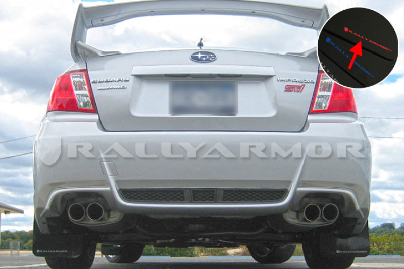 Rally Armor 11-14 Subaru WRX/STI (Sedan Only) Black UR Mud Flap w/Red Logo Rally Armor 11-14 Subaru WRX/STI (Sedan Only) Black UR Mud Flap w/Red Logo