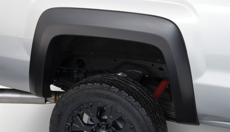 Bushwacker 15-18 GMC Sierra 2500 HD Extend-A-Fender Style Flares 4pc 78.8/97.6in Bed - Black Bushwacker 15-18 GMC Sierra 2500 HD Extend-A-Fender Style Flares 4pc 78.8/97.6in Bed - Black