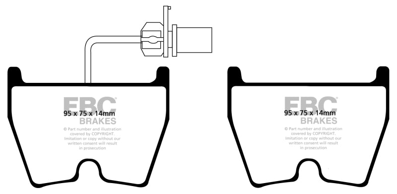 EBC 17-18 Audi RS3 Yellowstuff Front Brake Pads EBC 17-18 Audi RS3 Yellowstuff Front Brake Pads