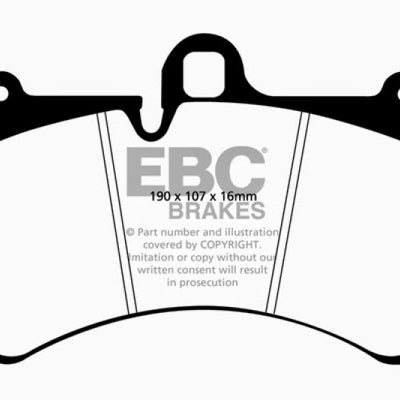 EBC 03-07 Porsche Cayenne 4.5 (350mm Rotors) Redstuff Front Brake Pads