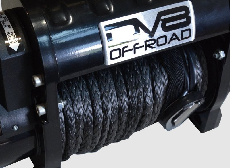 DV8 Offroad 12000 LB Winch w/ Synthetic Line & Wireless Remote - Black DV8 Offroad 12000 LB Winch w/ Synthetic Line & Wireless Remote - Black