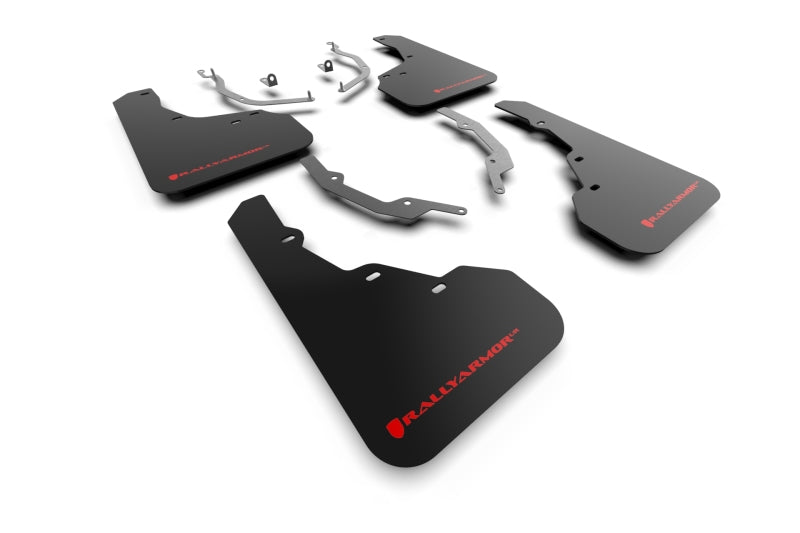 Rally Armor 22-25 Hyundai Santa Cruz Black UR Mud Flap w/Red Logo Rally Armor 22-25 Hyundai Santa Cruz Black UR Mud Flap w/Red Logo