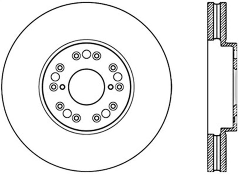 StopTech Power Slot 93-05 Lexus GS Series / 00-05 IS300 / 93-94 LS Front Left Cryo Slotted Rotor StopTech Power Slot 93-05 Lexus GS Series / 00-05 IS300 / 93-94 LS Front Left Cryo Slotted Rotor