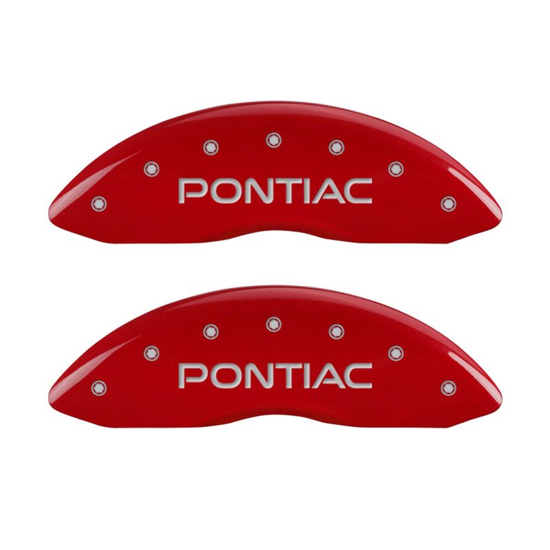 MGP 4 Caliper Covers Engraved Front Pontiac Engraved Rear GTO Red finish silver ch MGP 4 Caliper Covers Engraved Front Pontiac Engraved Rear GTO Red finish silver ch