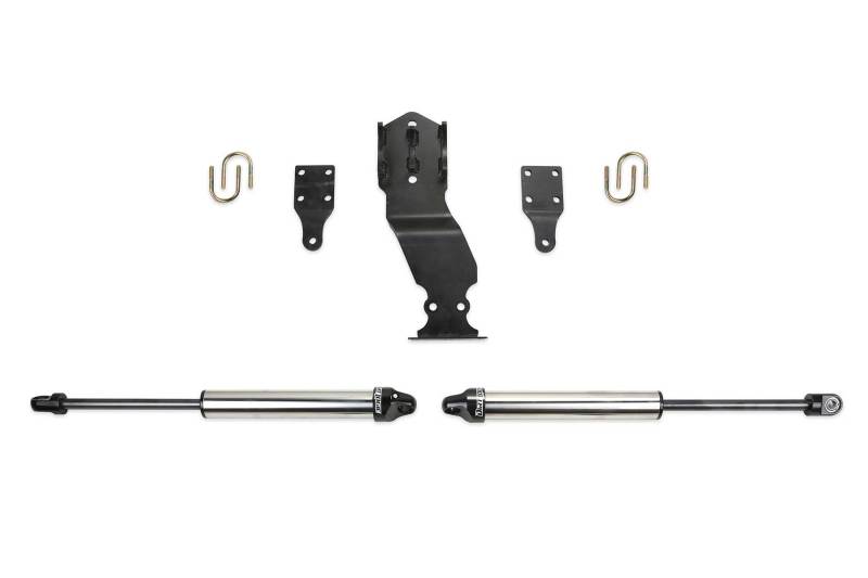Fabtech 19-20 Ford F450/F550 4WD Dual Steering Stabilizer System w/DL 2.25 Shocks Fabtech 19-20 Ford F450/F550 4WD Dual Steering Stabilizer System w/DL 2.25 Shocks