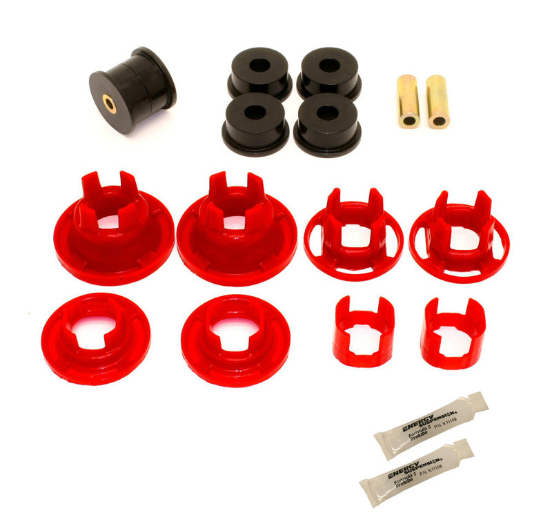 BMR 10-11 5th Gen Camaro Street Version Rear Cradle Bushing Kit (BK001 BK016) - Black/Red BMR 10-11 5th Gen Camaro Street Version Rear Cradle Bushing Kit (BK001 BK016) - Black/Red