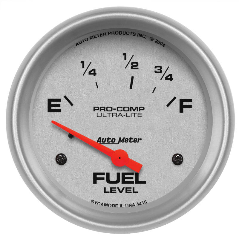 Autometer Ultra-Lite 2-5/8in 73-10 Ohm Fuel Level Gauge Autometer Ultra-Lite 2-5/8in 73-10 Ohm Fuel Level Gauge
