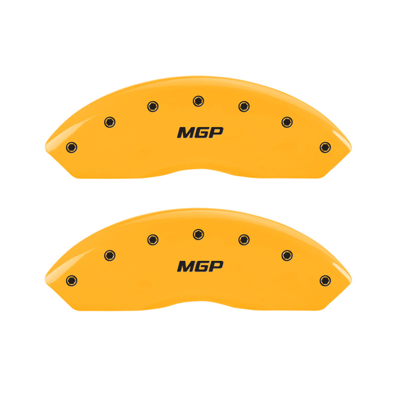 MGP 4 Caliper Covers Engraved Front & Rear MGP Yellow finish black ch MGP 4 Caliper Covers Engraved Front & Rear MGP Yellow finish black ch