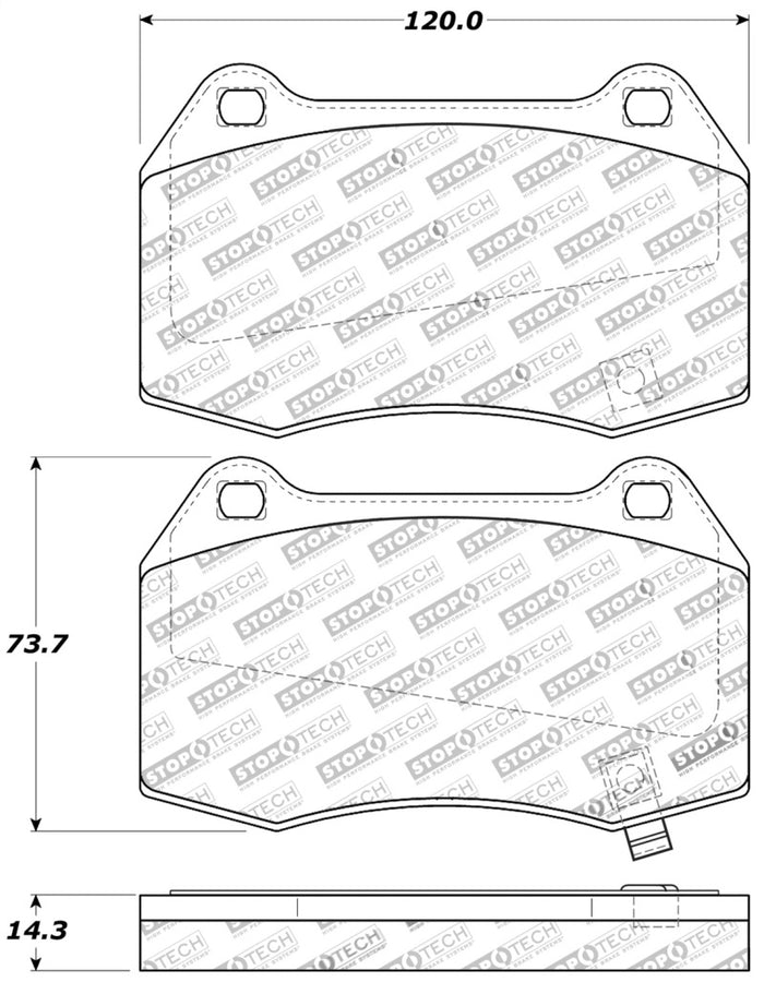 StopTech Performance 02-07 350z/G35 w/ Brembo Front Brake Pads StopTech Performance 02-07 350z/G35 w/ Brembo Front Brake Pads