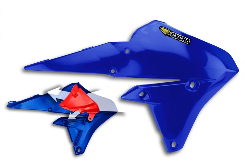 Cycra 14-19 Yamaha WR250F-450F/YZ250-450FX Powerflow Radiator Shrouds - OEM Blue Cycra 14-19 Yamaha WR250F-450F/YZ250-450FX Powerflow Radiator Shrouds - OEM Blue