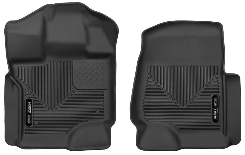Husky Liners 15-23 Ford F-150 S.Crew/S.Cab X-Act Contour Black Front Seat Floor Liners Husky Liners 15-23 Ford F-150 S.Crew/S.Cab X-Act Contour Black Front Seat Floor Liners
