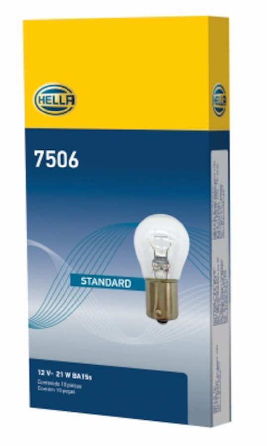 Hella Bulb 7506 12V 21W BA15s S8 Hella Bulb 7506 12V 21W BA15s S8
