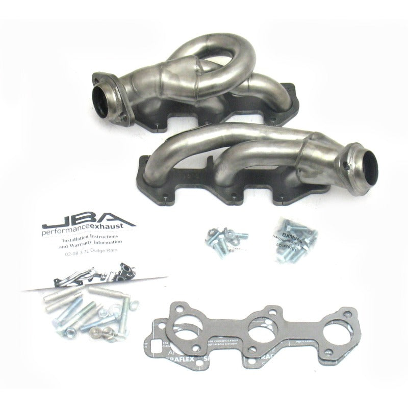 JBA 02-08 Dodge Ram 3.7L V6 1-1/2in Primary Raw 409SS Cat4Ward Header JBA 02-08 Dodge Ram 3.7L V6 1-1/2in Primary Raw 409SS Cat4Ward Header