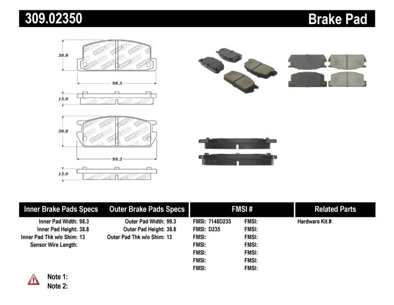 StopTech Performance Brake Pads StopTech Performance Brake Pads