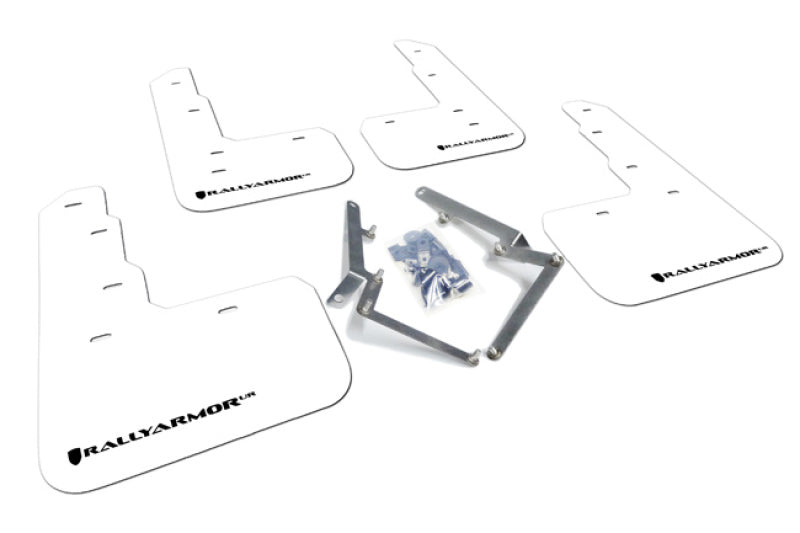 Rally Armor 17-22 Honda Civic Type R White UR Mud Flap w/Black Logo Rally Armor 17-22 Honda Civic Type R White UR Mud Flap w/Black Logo